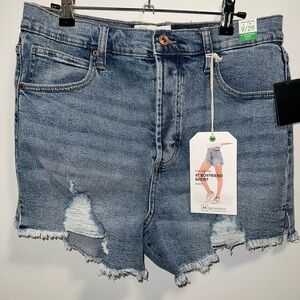 Re Generation Distressed High Rise Shorts